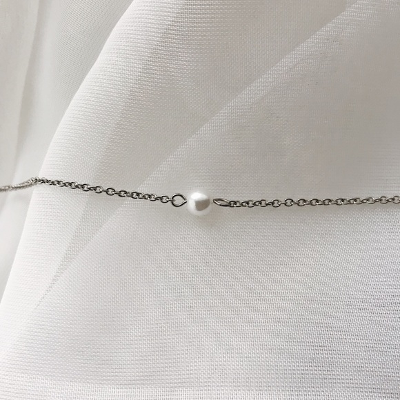 Pearl Silver Bracelet 9” - Picture 5 of 8